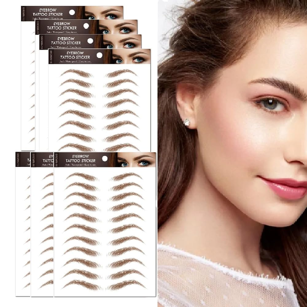 Có được dáng lông mày hoàn hảo với hình xăm lông mày 4D và miếng dán trang điểm lông mày giả