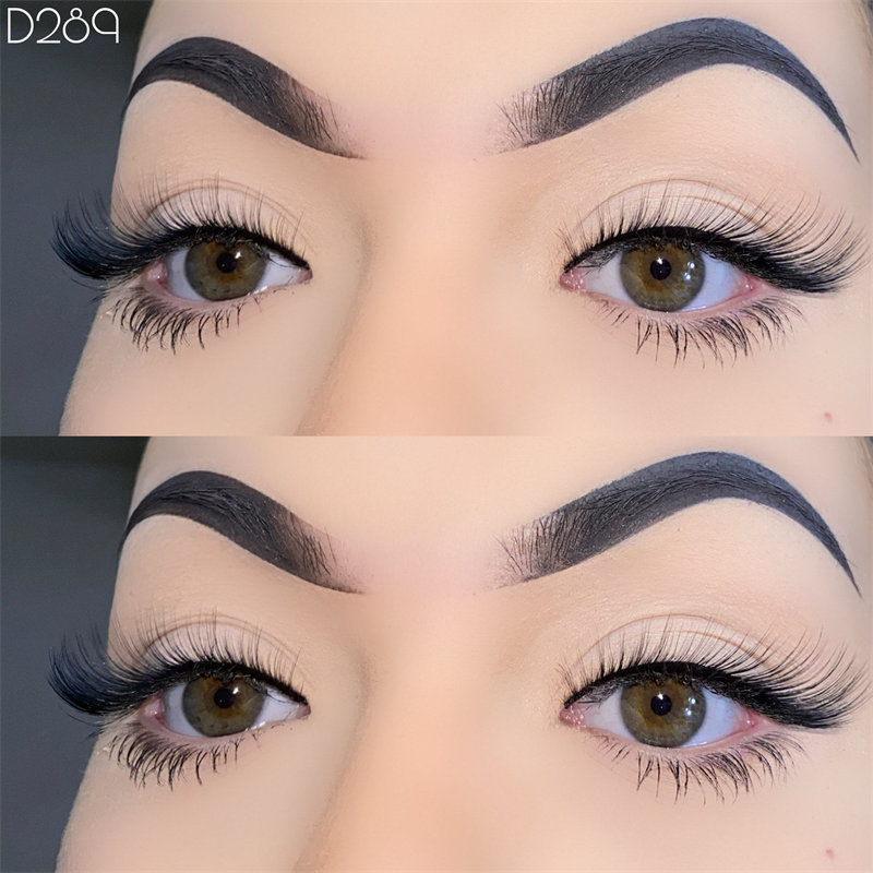 Fox Eye Lashes Wispy Lông mi giả Nhìn tự nhiên L Curl