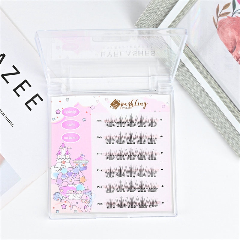 Pre Glued DIY Press trên Cluster Eyelash Extension